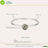 Inel argint 925 cu Titanium Druzy rotund – stralucire si energie pozitiva