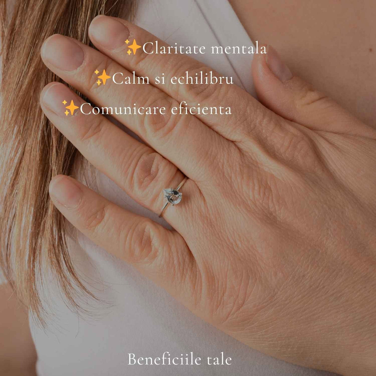 Inel argint 925 cu Topaz Albastru forma de lacrima – delicatete si claritate interioara