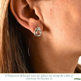 Cercei argint 925 lacrima cu topaz albastru – calm si claritate interioara