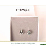 Cercei argint 925 lacrima cu topaz albastru – calm si claritate interioara