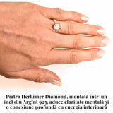 Inel argint 925 cu Herkimer Diamond - Claritate si Energie Divina
