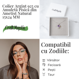 Colier Argint 925 cu Ametist Natural in Forma de Pisica - Claritate Spirituala si Protectie Energetica
