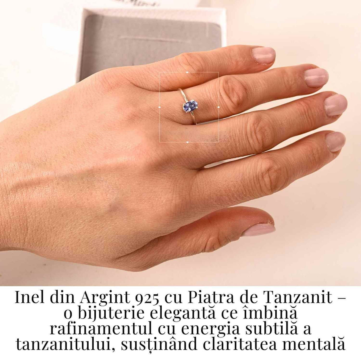 Inel din Argint 925 reglabil cu Tanzanit Fatetat - o raza de lumina violet purtata cu calm si echilibru