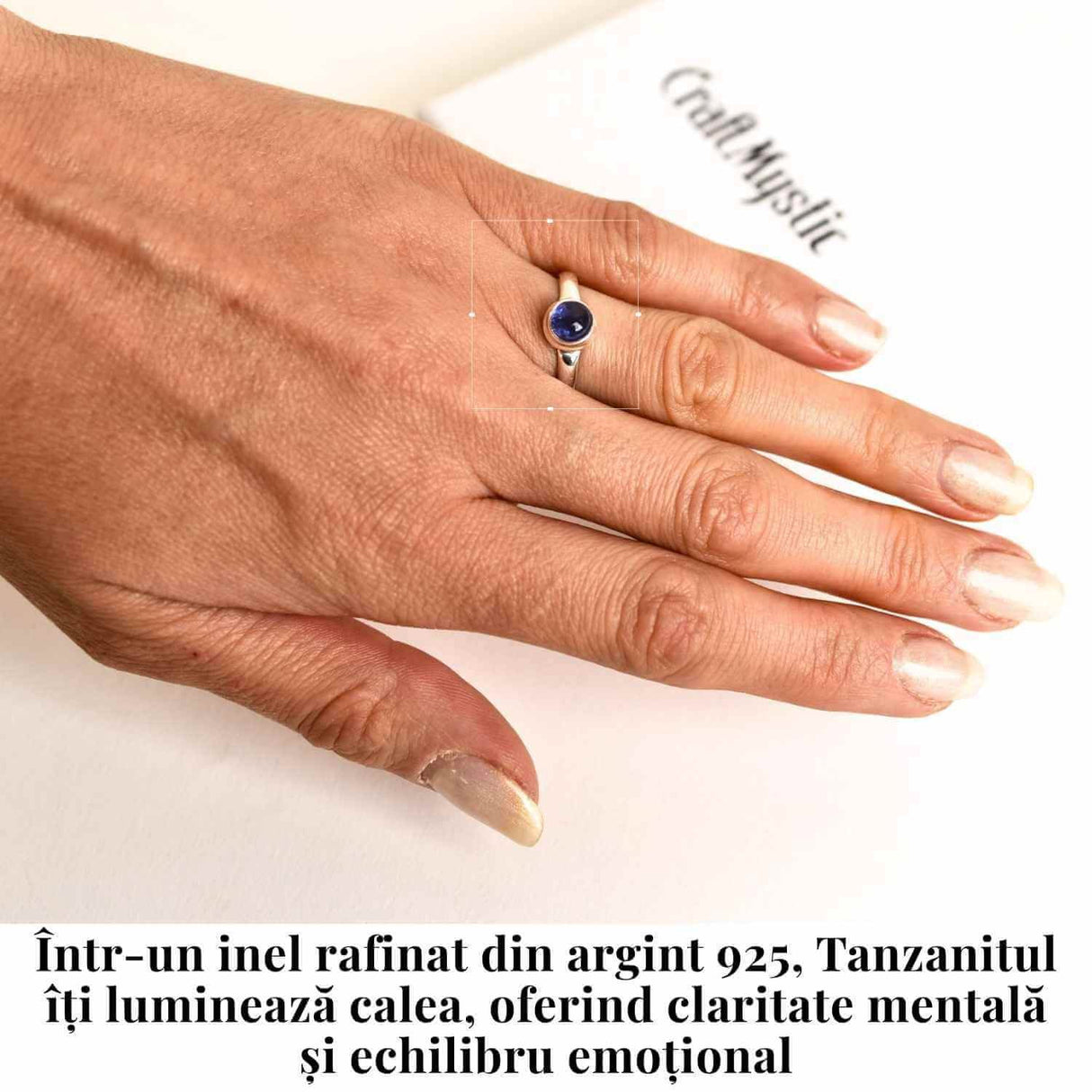 Inel Argint 925 cu Tanzanit Lacrima - Vindecare si Claritate Interioara
