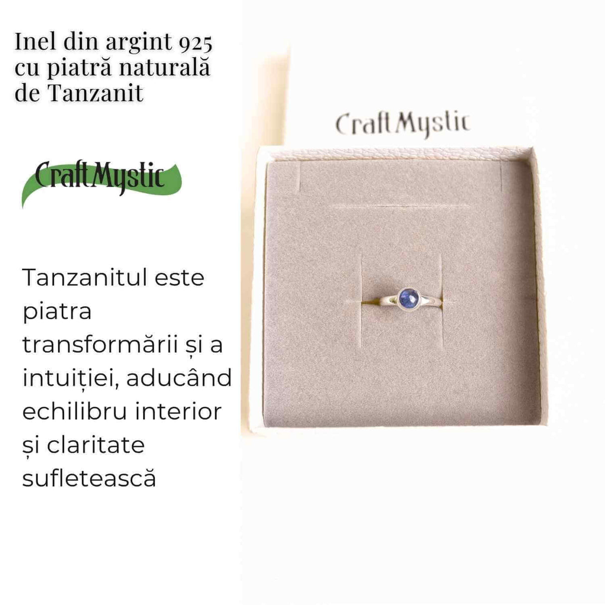 Inel Argint 925 cu Tanzanit Lacrima - Vindecare si Claritate Interioara
