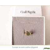 Inel argint 925 placat cu aur de 18k si moldavit brut , M6/51 – energie autentica si transformare interioara