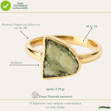 Inel argint 925 placat cu aur de 18k si moldavit brut , M6/51 – energie autentica si transformare interioara