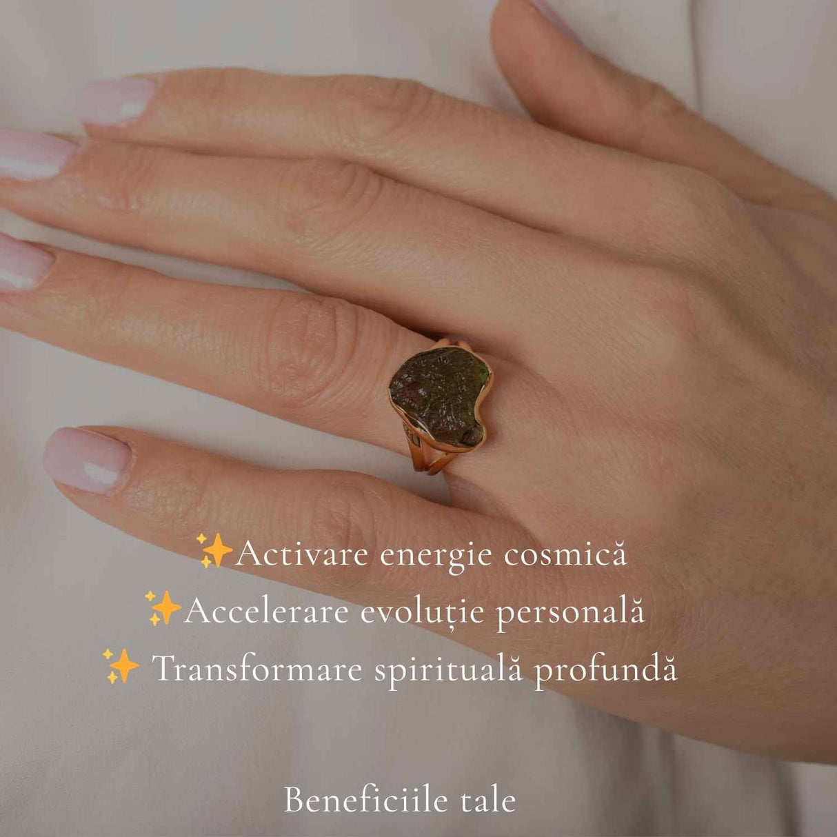 Inel argint 925 placat cu aur de 18k si moldavit brut inima, M6/51 – energie intensa si transformare autentica