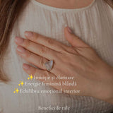 Inel Argint 925 cu Piatra Lunii Triunghi – Intuite si Feminitate Delicata