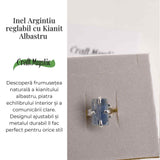 Inel Argintiu cu Kianit (cianit) Albastru - Claritate si Echilibru