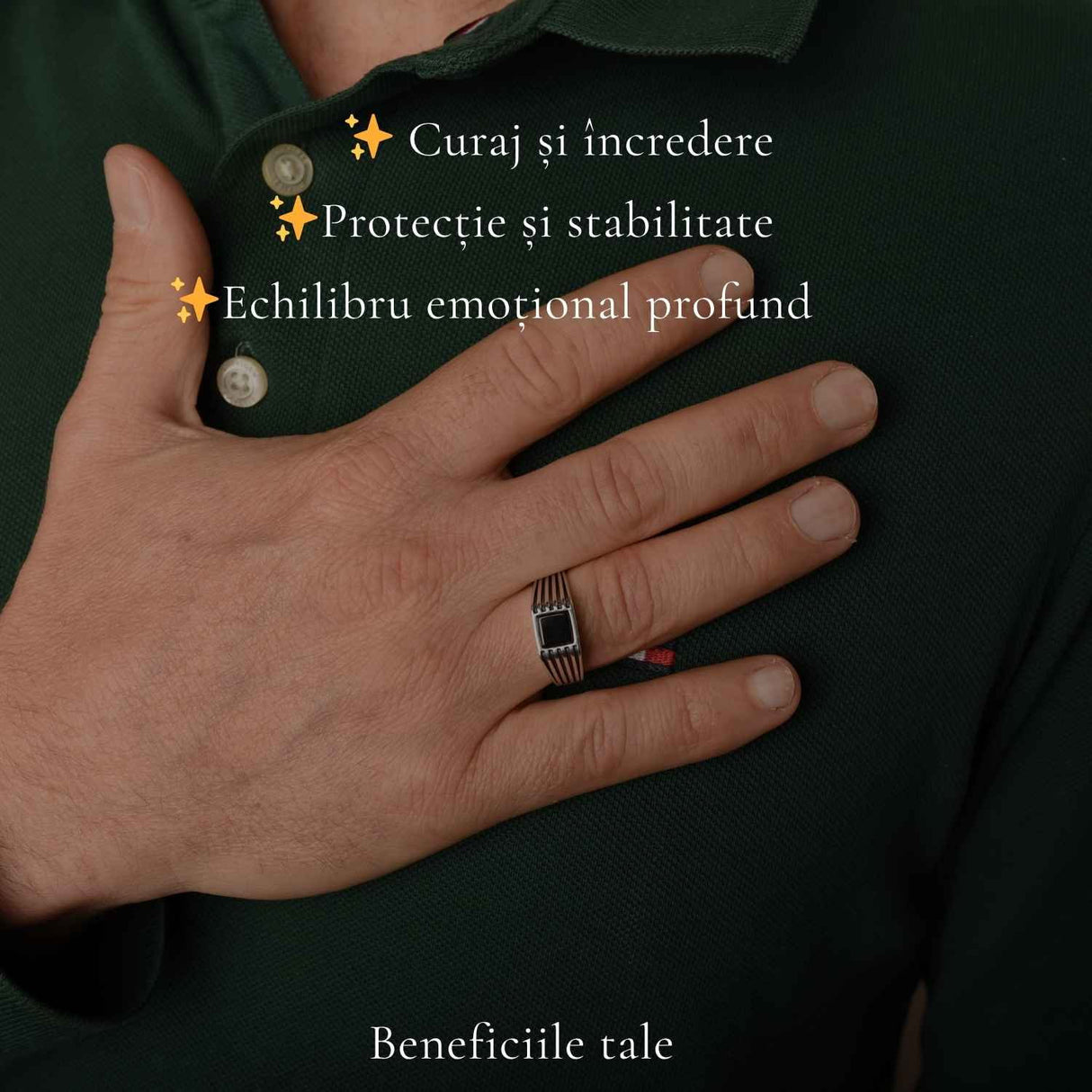 Inel Barbatesc Argint 925 cu Onix – Protectie si Eleganta Masculina