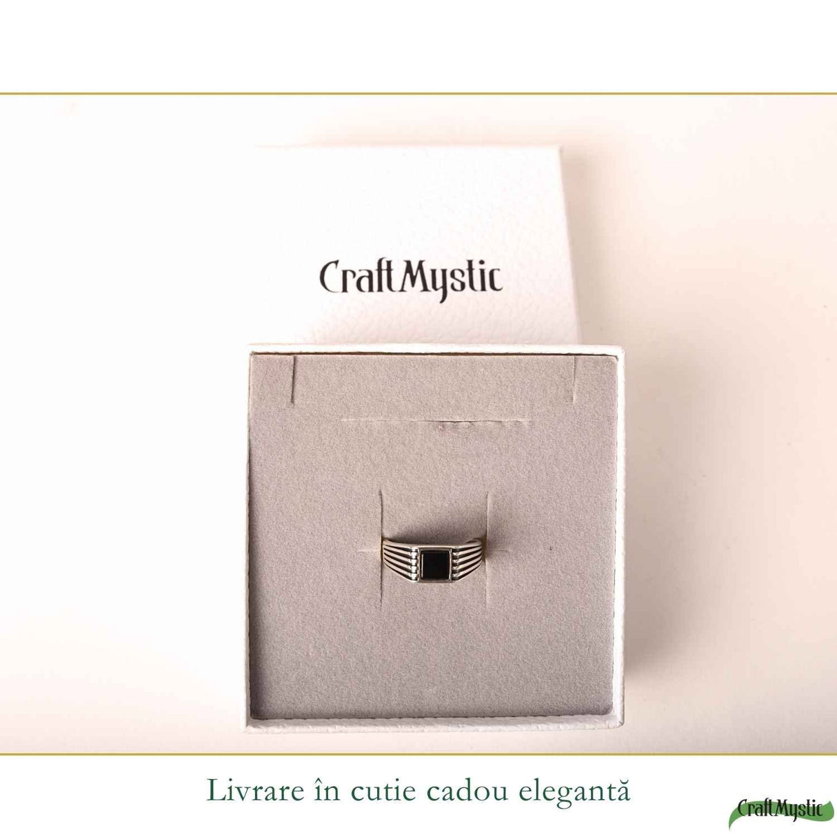 Inel Barbatesc Argint 925 cu Onix – Protectie si Eleganta Masculina