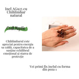 Inel floare din argint 925 cu chihlimbar natural - Floare a caldurii interioare