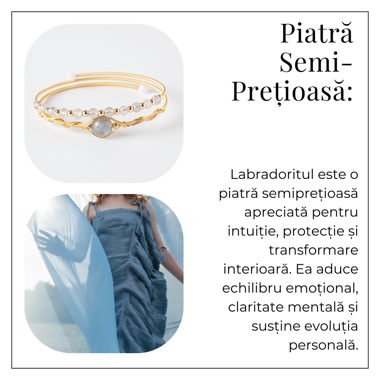 Intuitie si Transformare - Bratara din Labradorit Natural