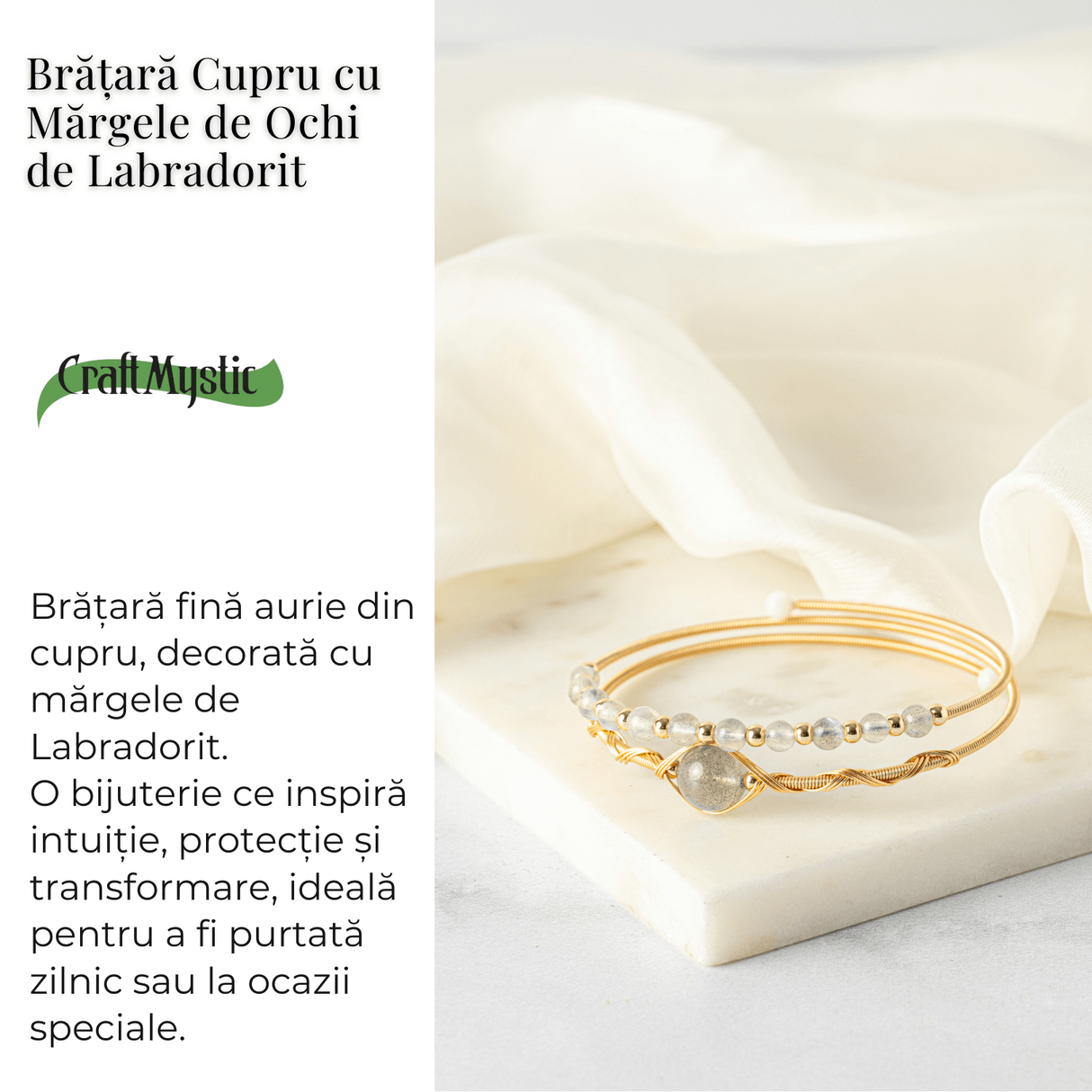 Intuitie si Transformare - Bratara din Labradorit Natural
