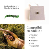 Inel argint 925 cu moldavit natural marime 53 - Protectie si evolutie spirituala