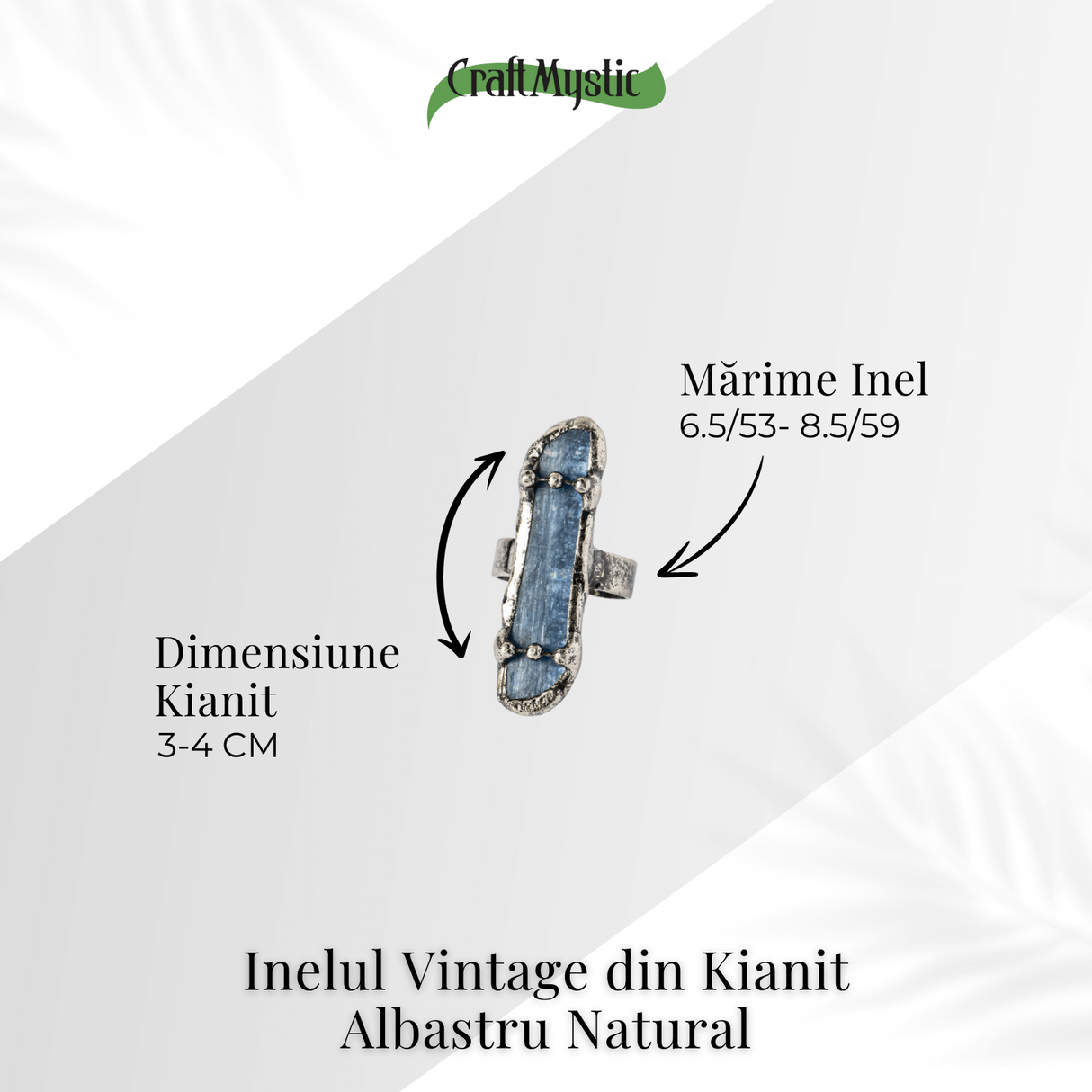 Inel Vintage din Kianit Albastru Natural - Claritate si Echilibru Interior