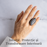 Talismanul Intuitiei - Inel Vintage cu Labradorit, Piatra Transformarii Interioare