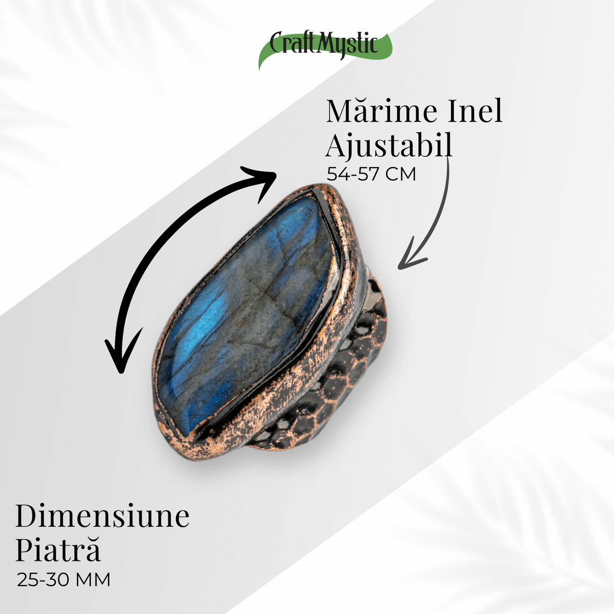 Talismanul Intuitiei - Inel Vintage cu Labradorit, Piatra Transformarii Interioare