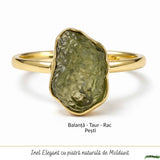 Inel moldavit brut placat cu aur de18K, M6/51– energie intensa si transformare