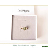 Inel moldavit brut si argint placat cu aur d e18k, M6/51 – transformare si energie autentica