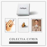 Inel Reglabil Vintage cu Citrin Natural - Abundenta si Energie Pozitiva
