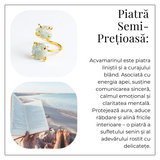 Claritate si Liniste - Inel cu Acvamarin, Piatra Rabdarii si Curajului