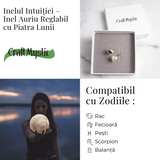 Inelul Intuitiei - Inel Auriu Reglabil cu Piatra Lunii