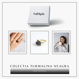 Scut energetic - Inel reglabil cu Turmalina Neagra pentru Protectie