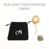 Infuzor ceai din otel inox cu piatra semipretioasa Ochi de tigru de 2 cm - Cristale vindecatoare tematica feng shui