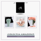 Figurina Inger 55mm din Amazonit Sculptat Manual - Protectie si Liniste