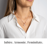 Pace si Armonie - Colier Stea din Agata Alba Natural