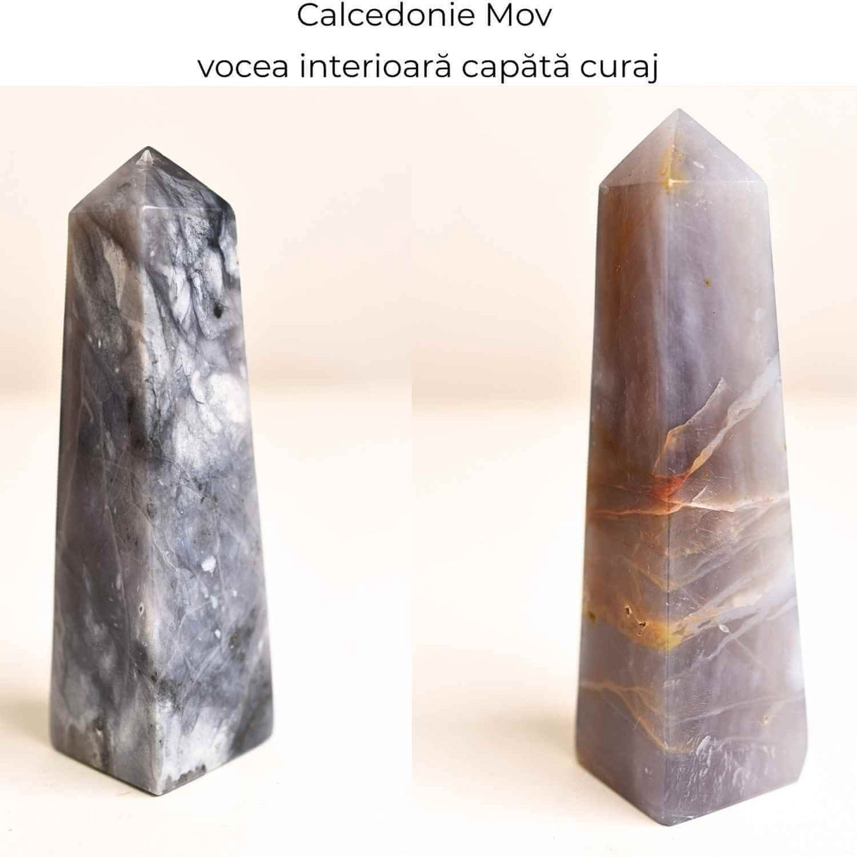 Turn din Calcedonie Mov 10-11 cm - Claritate in ganduri, liniste in suflet