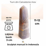 Turn din Calcedonie Mov 10-11 cm - Claritate in ganduri, liniste in suflet