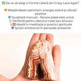 Forma libera din agat Crazy Lace - Energie solara si echilibru emotional