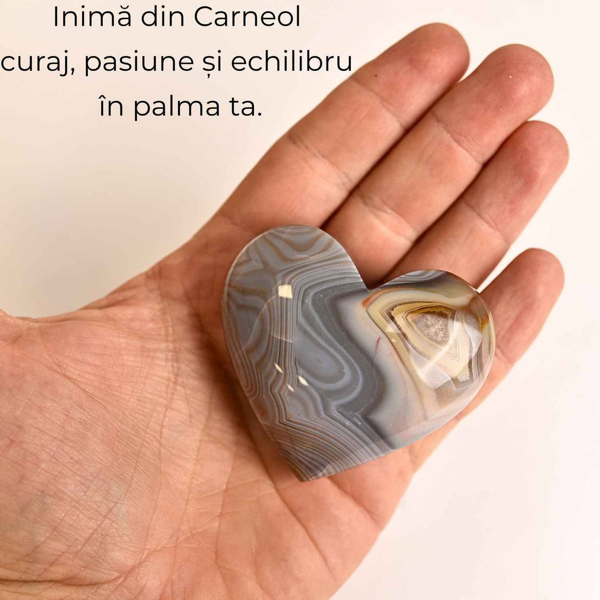 Inima din carneol - curaj in fiecare celula