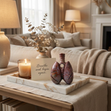 Sculptura Plaman din Jasp Breciat - Piatra Naturala Sculpata Manual (9x7 cm)