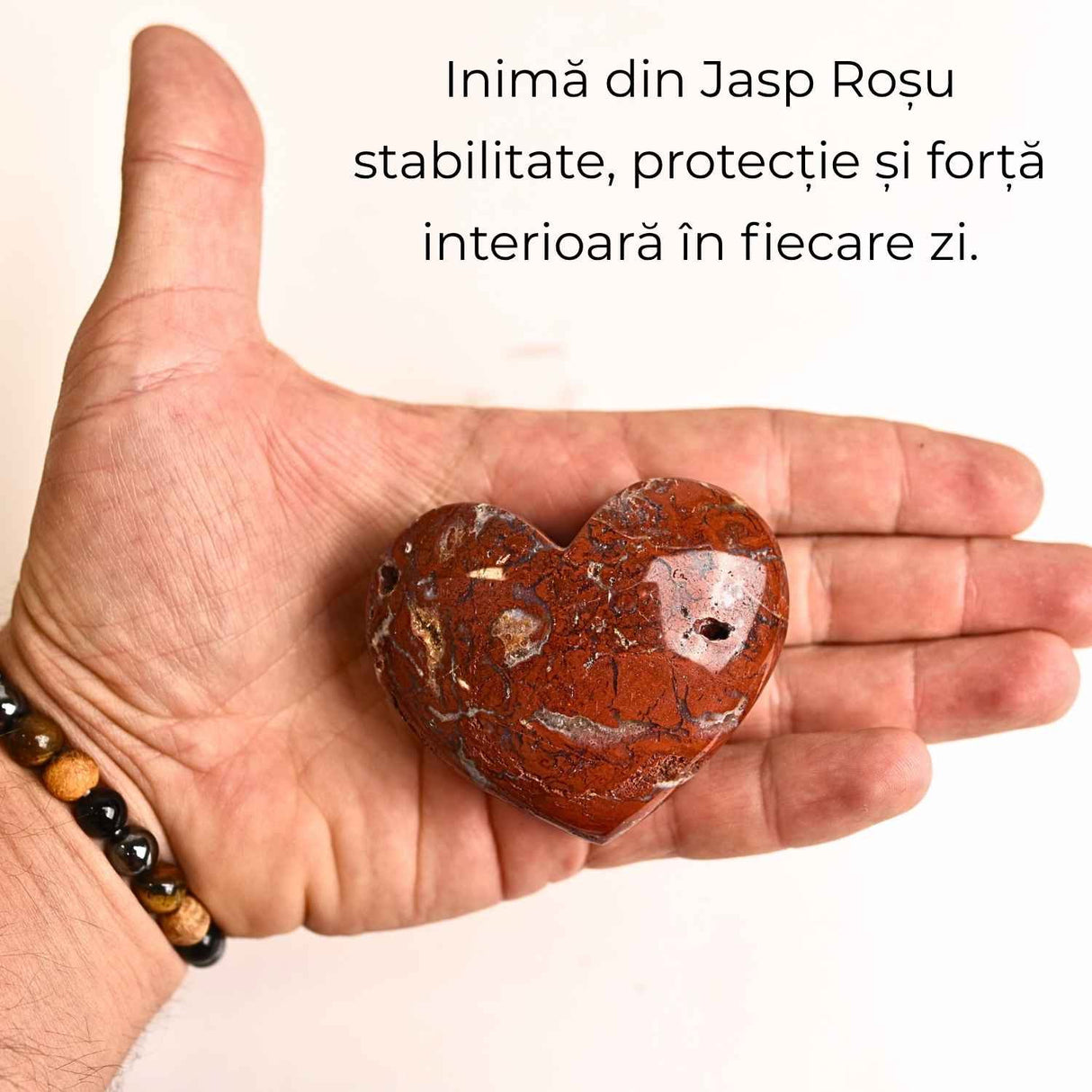 Inima din Jasp Rosu - Curaj si forta interioara in forma pura