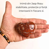 Inima din Jasp Rosu - Curaj si forta interioara in forma pura