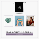 Inima de Malachit Natural 40mm - Puterea Vindecătoare la Îndemâna Ta