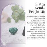 Inima de Malachit Natural 40mm - Puterea Vindecătoare la Îndemâna Ta