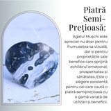 Inimioara din Agat Muschi 50-55mm - Armonie si Vindecare