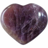 Inimioara din cristal Ametist 3 cm si saculet satin inclus - Terapie, meditatie Reiki, Mini cristale de buzunar