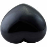 Inimioara cristal Obsidian Negru 4 cm si saculet satin inclus - pentru protectie, stabilitate si armonie