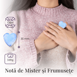 Inima din Cristal de Opalita Sculptata Manual - Piatra Semipretioasa pentru Bijuterii si Impachetare cu Sarma