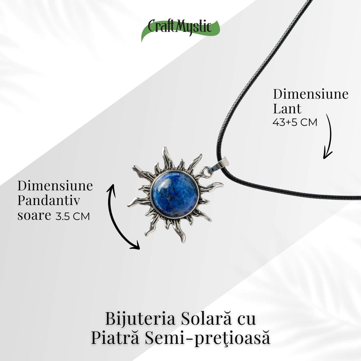 Intelepciune si Creativitate - Colier Soare cu Lapis Lazuli Natural