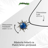 Intelepciune si Creativitate - Colier Soare cu Lapis Lazuli Natural
