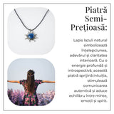 Intelepciune si Creativitate - Colier Soare cu Lapis Lazuli Natural