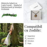Intelepciune si Creativitate - Colier Soare cu Lapis Lazuli Natural