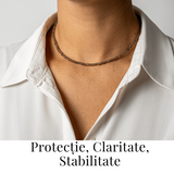 Colier cu Cuart Fumuriu Fatetat - Protectie, Claritate si Echilibru Emotional